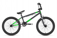 Велосипед Stark'24 Madness BMX 2 темно-серый матовый/зеленый неон/черный