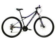Велосипед Stark'24 Slash 29.1 D черный металлик/сиреневый, серый 16"