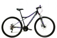 Велосипед Stark'24 Slash 29.1 D черный металлик/сиреневый, серый 18"
