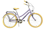 Велосипед Stark'24 Comfort Lady 3speed сиреневый матовый металлик/серый/бежевый 18"