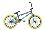 Велосипед Stark'24 Madness BMX 2 темно-серый матовый/зеленый неон/зеленый