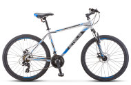 Велосипед 26" Stels Navigator 500 MD F010 (рама 20) Серебристый/синий